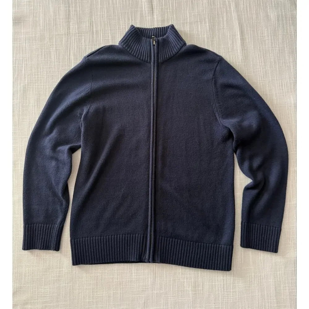 The Children’s Place Boys’ Zip-Up Sweater | Size 10/12 | Navy | Knit Cardigan
